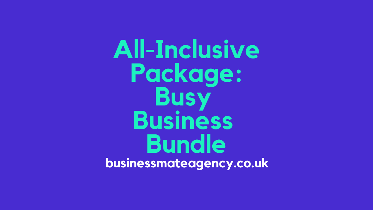 Business Mate Agency Busy Business Bundle marketing package for UK businesses
