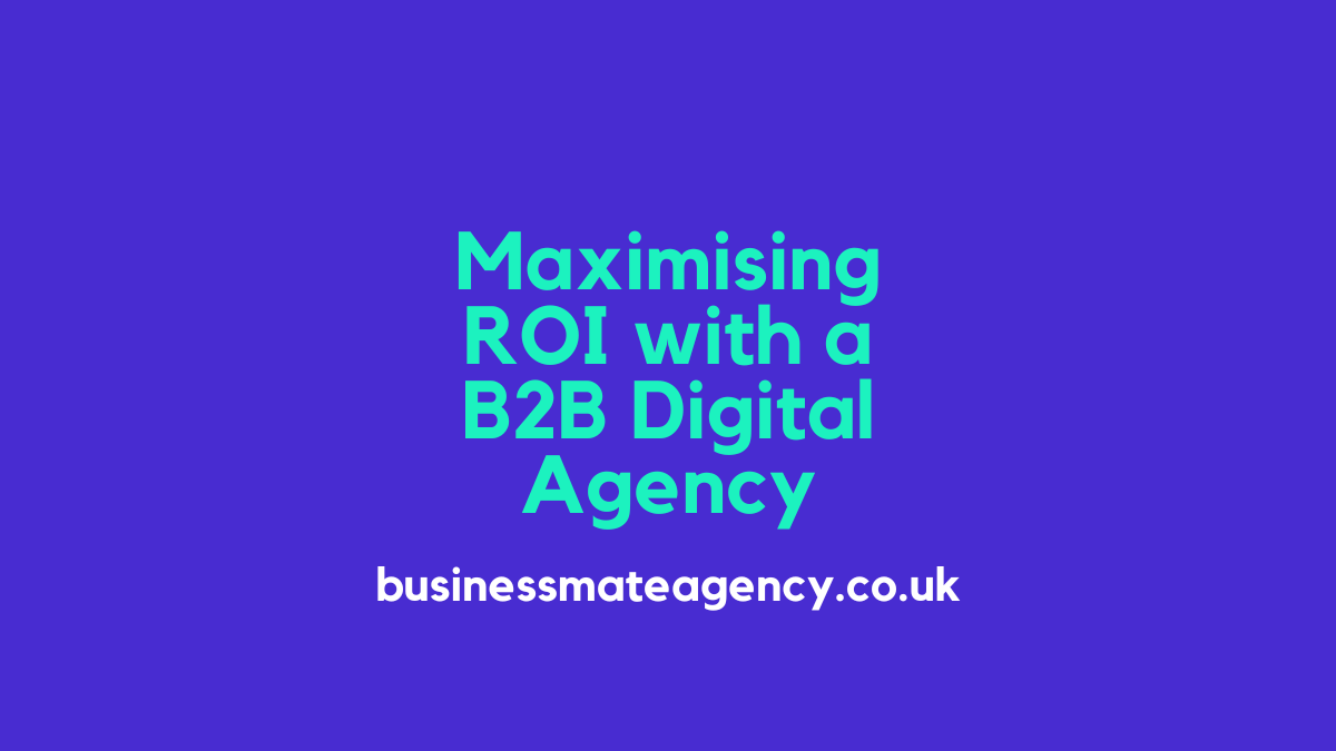 Maximising ROI with a B2B Digital Agency