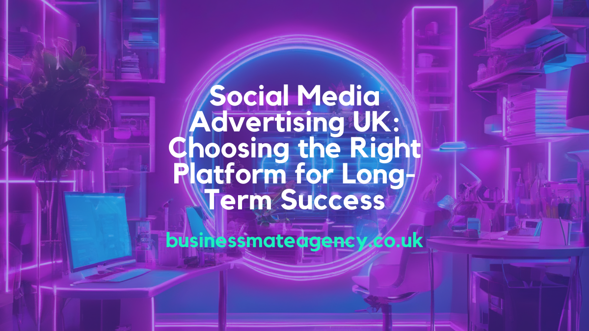 social media advertising strategy on laptop.