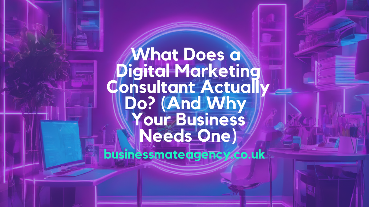 Digital marketing consultant working with UK small business on a campaign strategy.